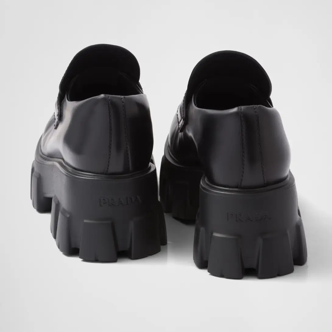 Brushed leather Monolith loafers – the Monolith loafers made of iconic and elegant brushed leather reinterpret – LUX VERSE Luxury Designer Fashion Outlet