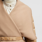 Wool Felt Cape – crafted from wool felt, the belted design is enhanced with down-filled longue saison – LUX VERSE Luxury Designer Fashion Outlet