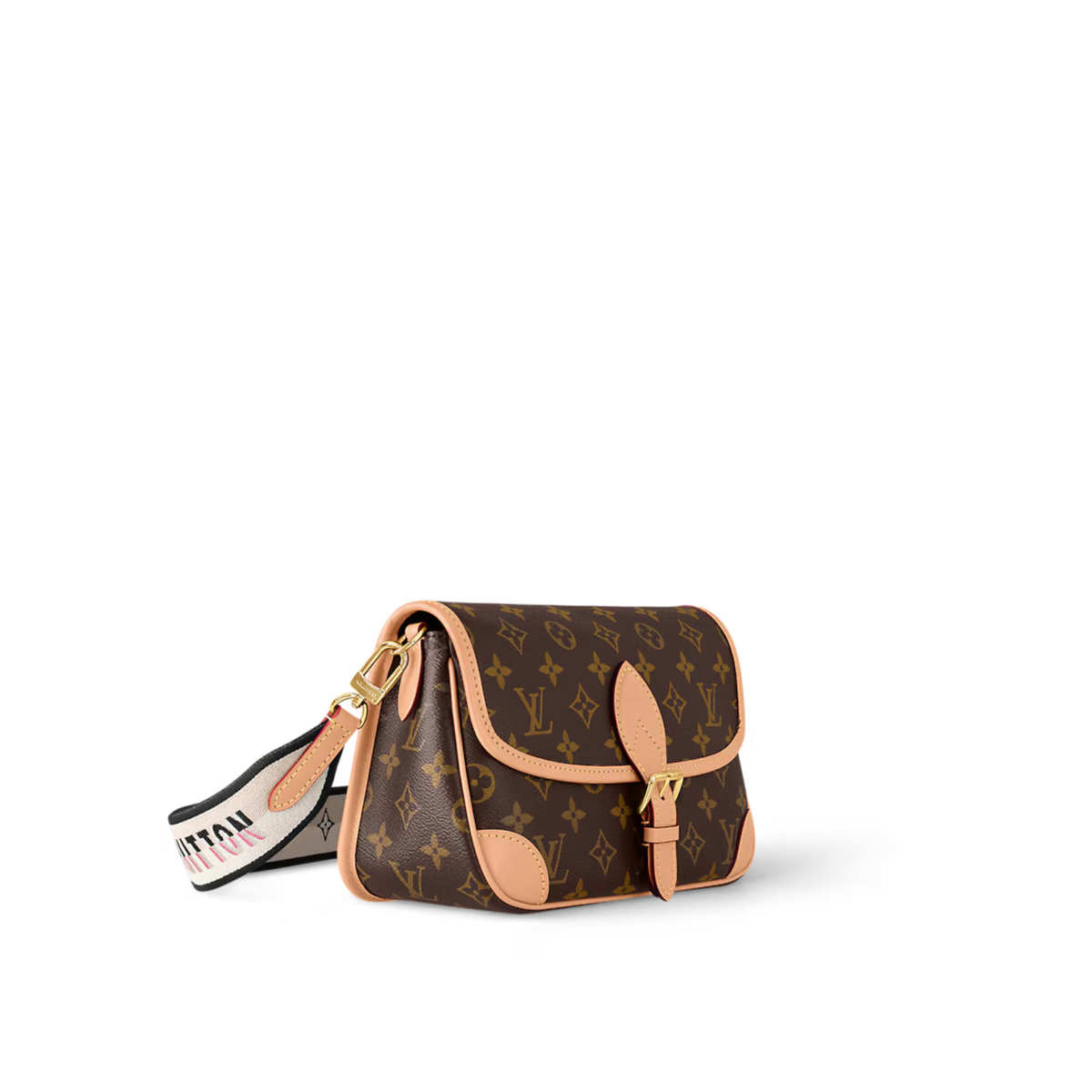 Diane – monogram coated canvas Aged natural cowhide leather trim Textile lining (Black) – LUX VERSE Luxury Designer Fashion Outlet