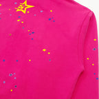Pinker Baumwoll-Pullover mit Grafik – Herren