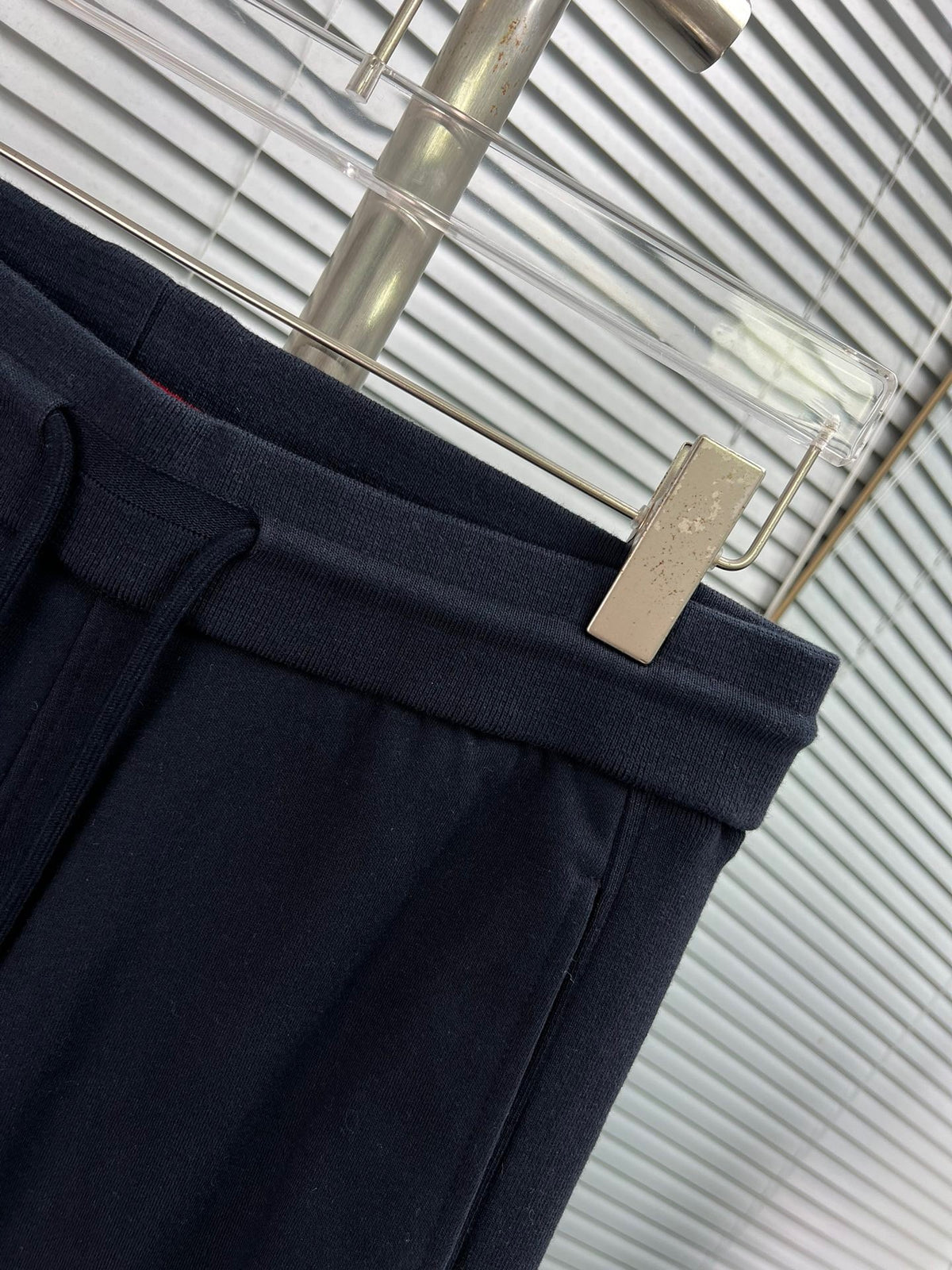 Navy Cotton Bar Stripe Joggers - Men's