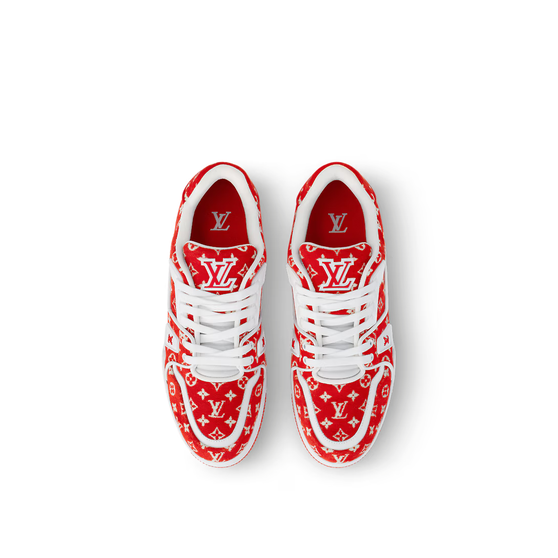 Louis Vuitton Trainer Iconic Style Sneaker – designed by Artistic Director Virgil Abloh, this iconic style was inspired by – LUX VERSE Luxury Designer Fashion Outlet