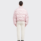 Re-Nylon Gabardine cropped down jacket – cropped down jacket Goose down padding Stand-up collar Long sleeves Elasticized – LUX VERSE Luxury Designer Fashion Outlet
