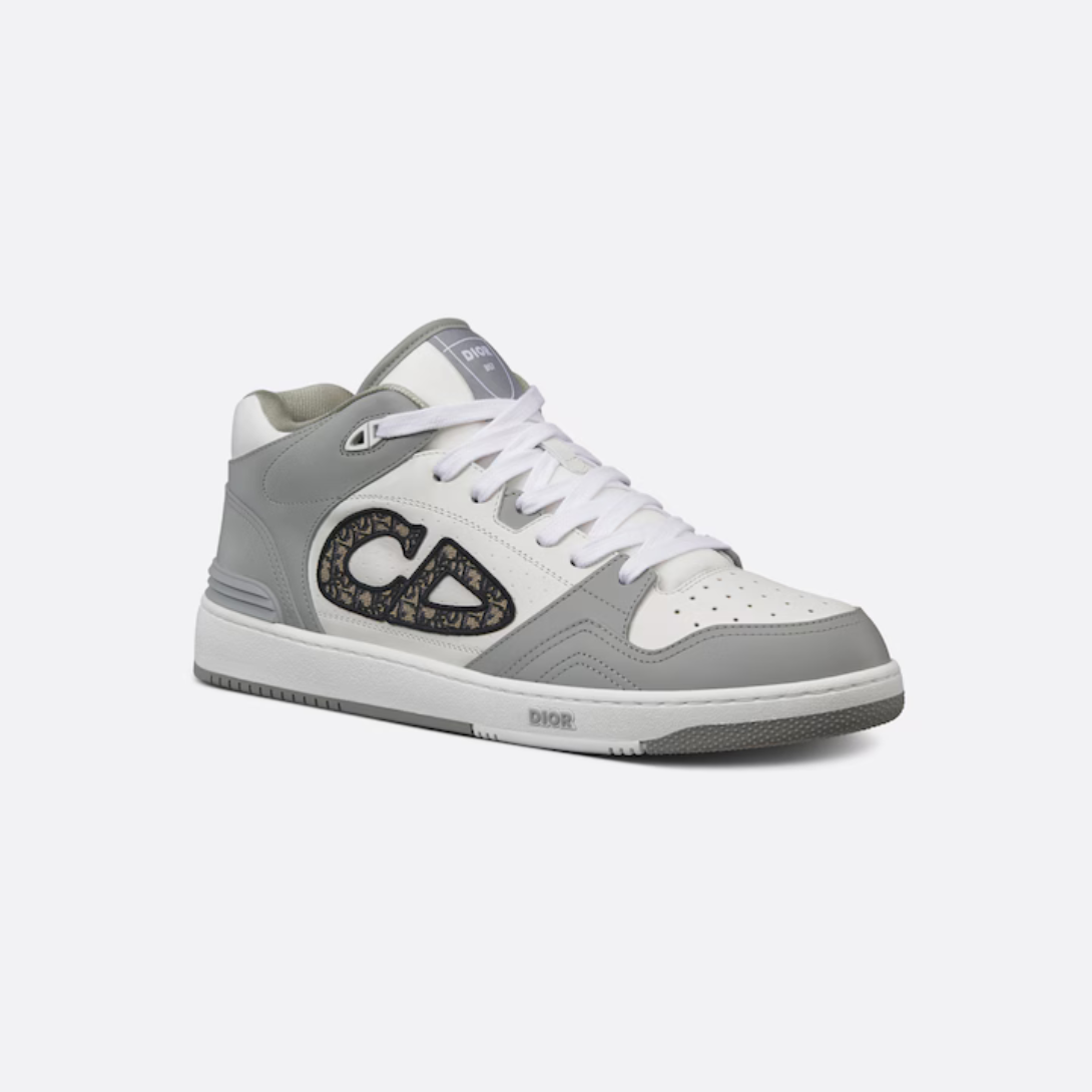 B57 Mid-Top Sneaker – crafted in smooth calfskin, the style is adorned with Oblique jacquard CD signature – LUX VERSE Luxury Designer Fashion Outlet