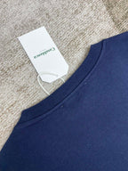 Marineblaues Baumwoll-Sweatshirt mit Arch-Grafik – Herren