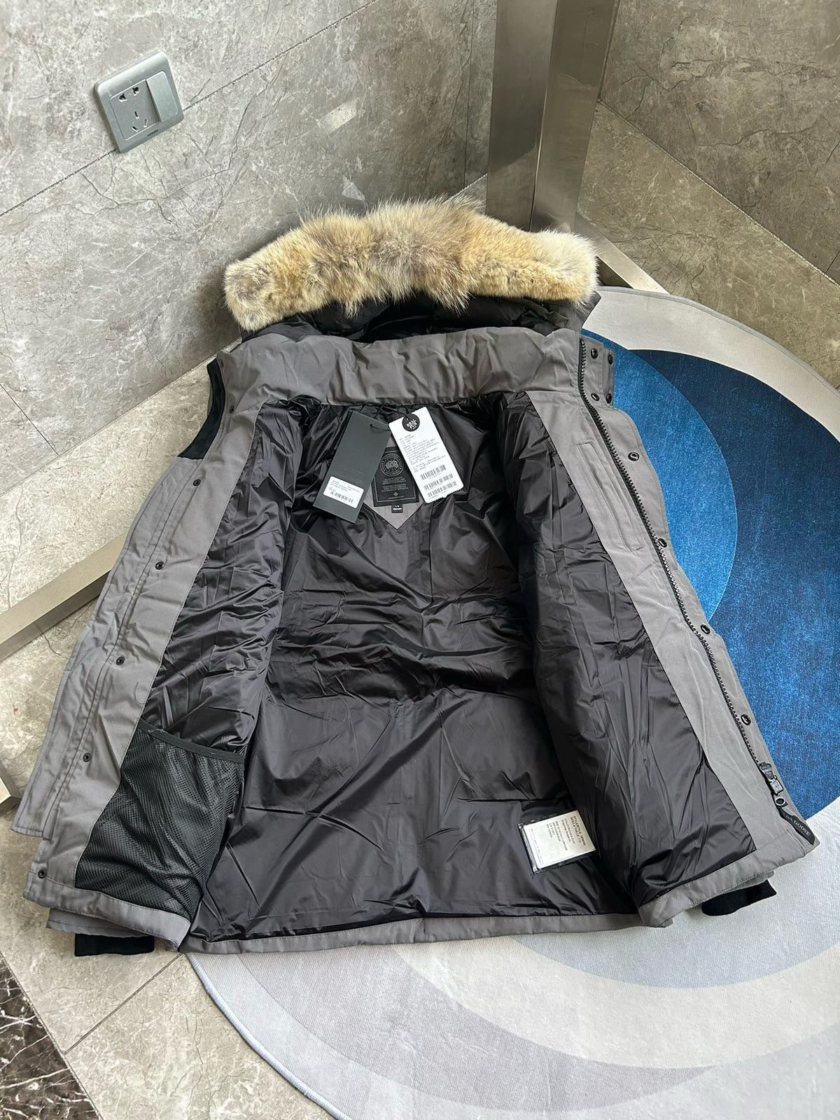 Black and White Parka - Men's