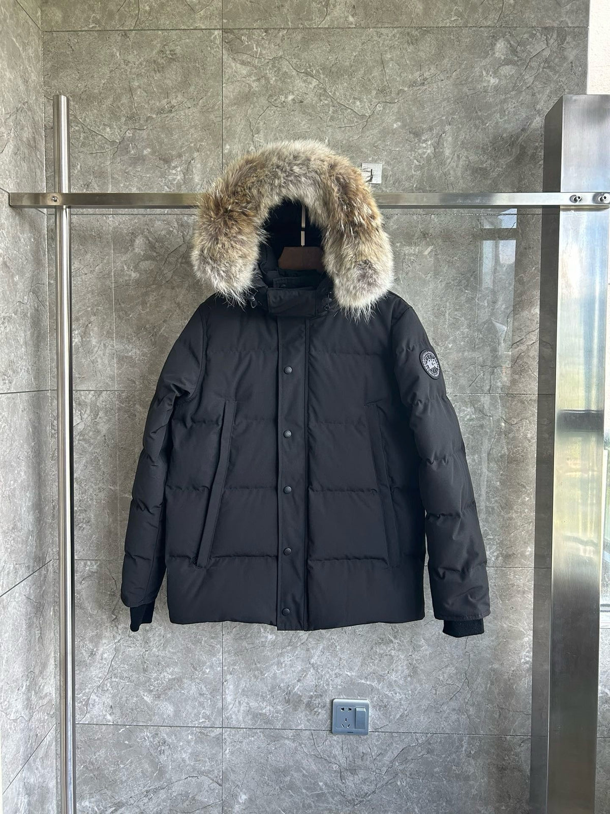 Black and White Parka - Men's