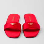 Satin slides – these flat slides have a sleek design enriched by the sophisticated satin finish – LUX VERSE Luxury Designer Fashion Outlet