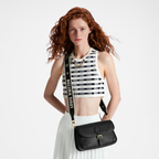 Diane Handbag – black Embossed supple grained cowhide leather Supple grained cowhide-leather trim – LUX VERSE Luxury Designer Fashion Outlet