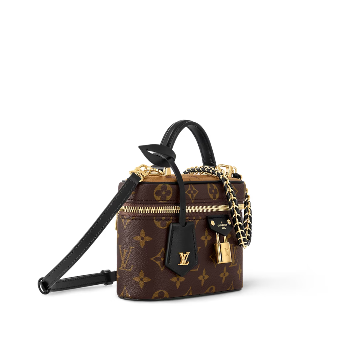 Vanity Chain Pouch – it is notable for its rich signature details, including an engraved padlock – LUX VERSE Luxury Designer Fashion Outlet