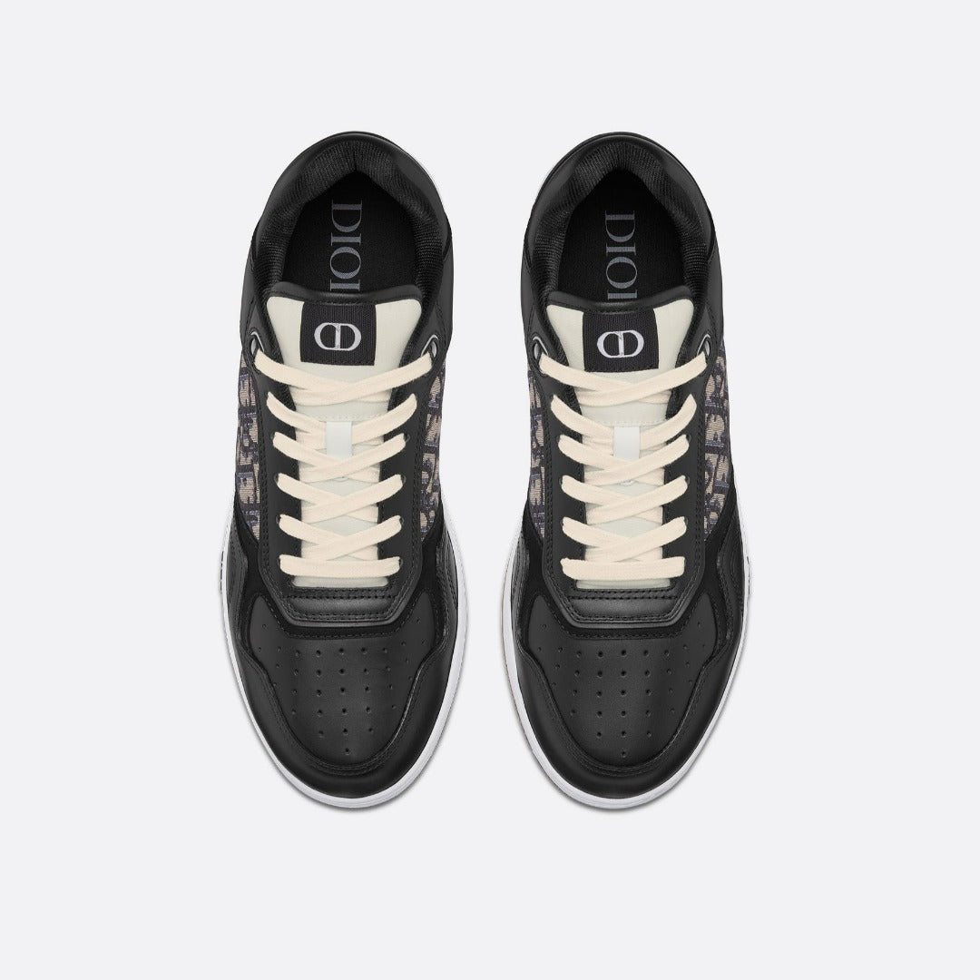 Low-Top Sneaker Black with Beige and Black Jacquard – the B27 low-top sneaker is already a House essential – LUX VERSE Luxury Designer Fashion Outlet