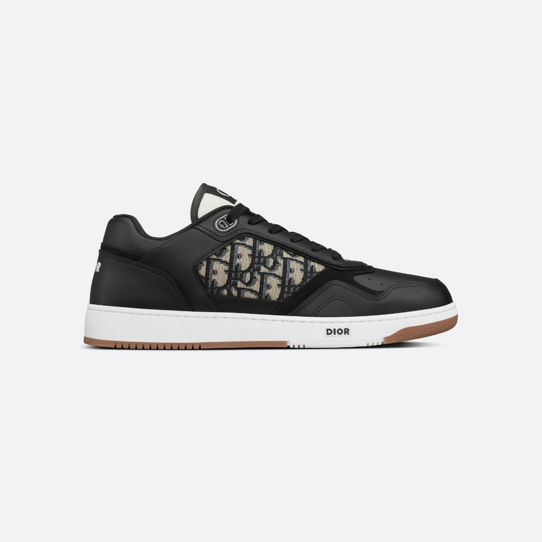 Low-Top Sneaker Black with Beige and Black Jacquard – the sneaker is enhanced with CD Icon eyelets as well as numerous hallmark details on – LUX VERSE Luxury Designer Fashion Outlet