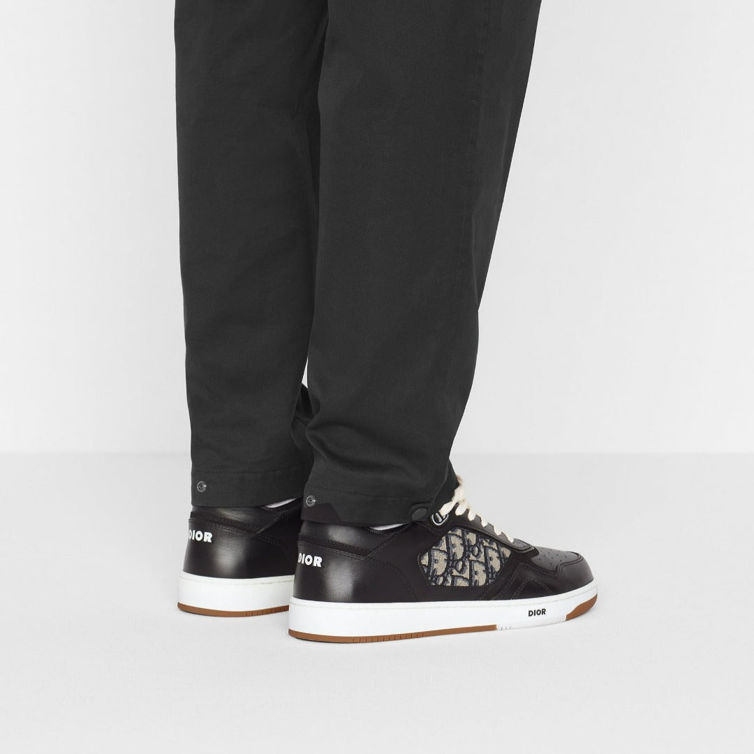 Low-Top Sneaker Black with Beige and Black Jacquard – the B27 low-top sneaker is already a House essential – LUX VERSE Luxury Designer Fashion Outlet