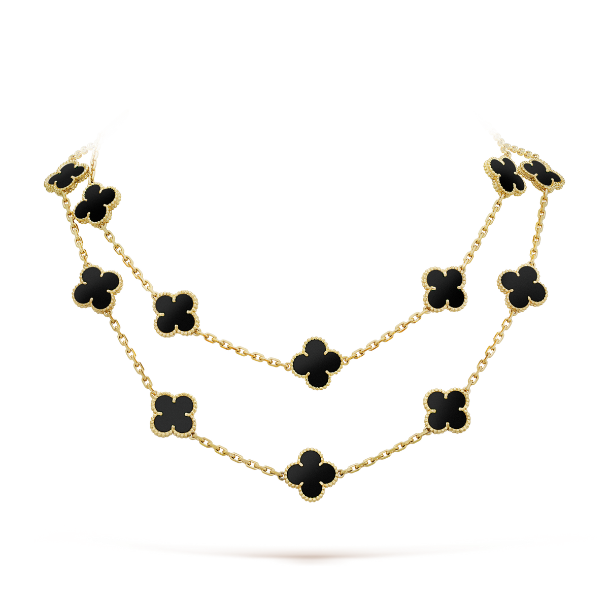 Clover 20 Motifs Onyx Necklace – LUX VERSE Luxury Designer Fashion Outlet