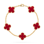 Vintage Alhambra Bracelet, 5 motifs. – color and features may vary from one creation to another – LUX VERSE Luxury Designer Fashion Outlet
