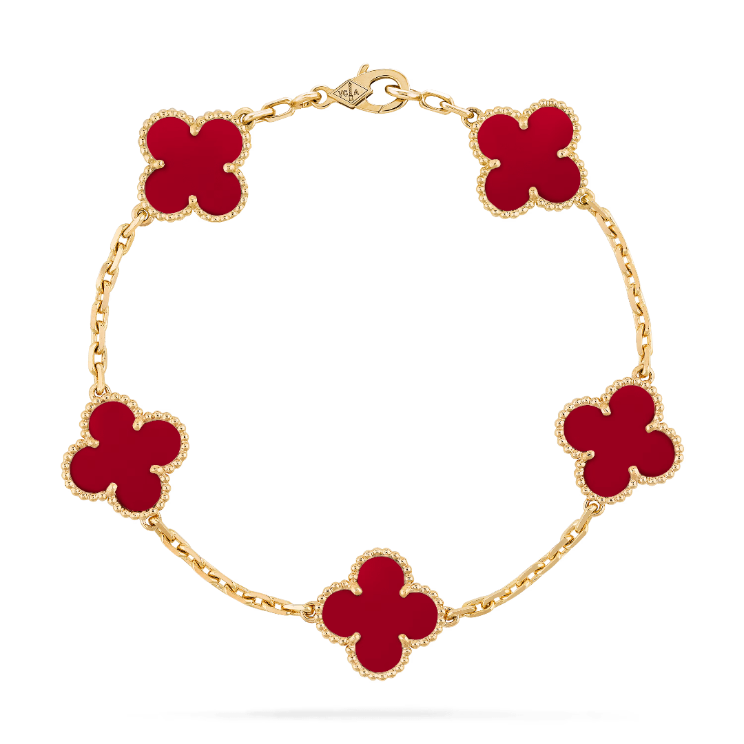 Vintage Alhambra Bracelet, 5 motifs. – color and features may vary from one creation to another – LUX VERSE Luxury Designer Fashion Outlet