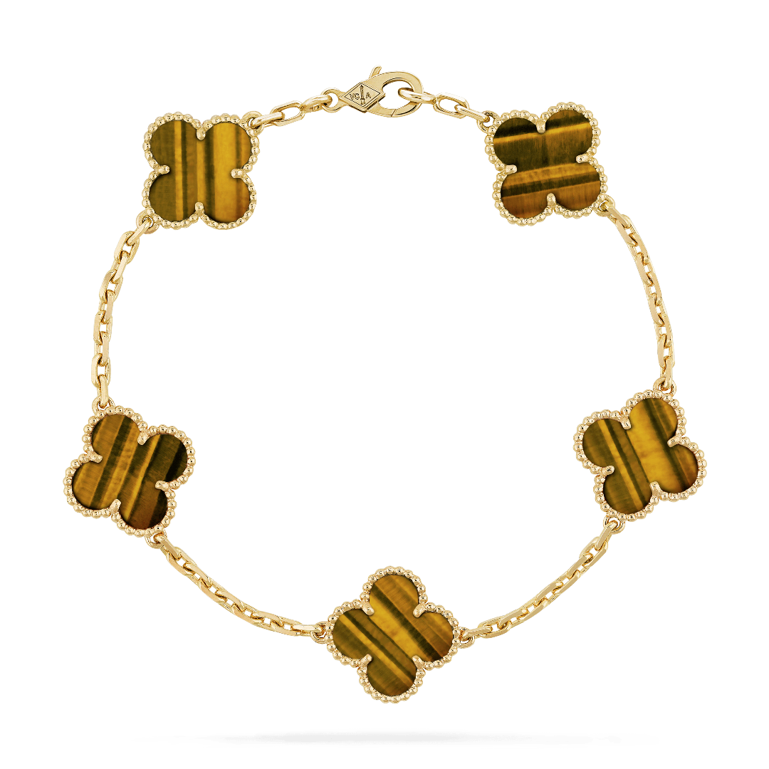 Vintage Alhambra Bracelet, 5 motifs. – color and features may vary from one creation to another – LUX VERSE Luxury Designer Fashion Outlet