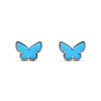 Butterfly Turquoise Earrings  Silver – LUX VERSE Luxury Designer Fashion Outlet