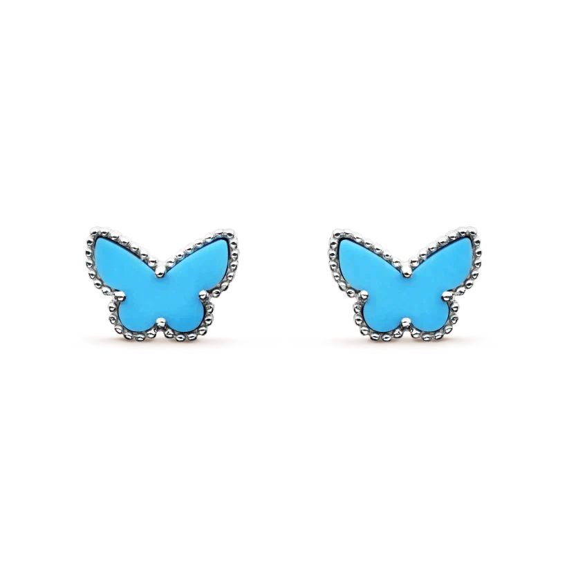 Butterfly Turquoise Earrings  Silver – LUX VERSE Luxury Designer Fashion Outlet