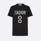J'Adior 8 T-Shirt – the black T-shirt showcases the J'Adior 8 lettering, in reference to Christian – LUX VERSE Luxury Designer Fashion Outlet
