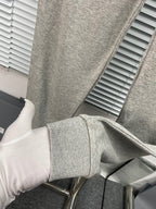 Marineblaue Jogginghose aus Baumwolle mit Bar-Streifen – Herren