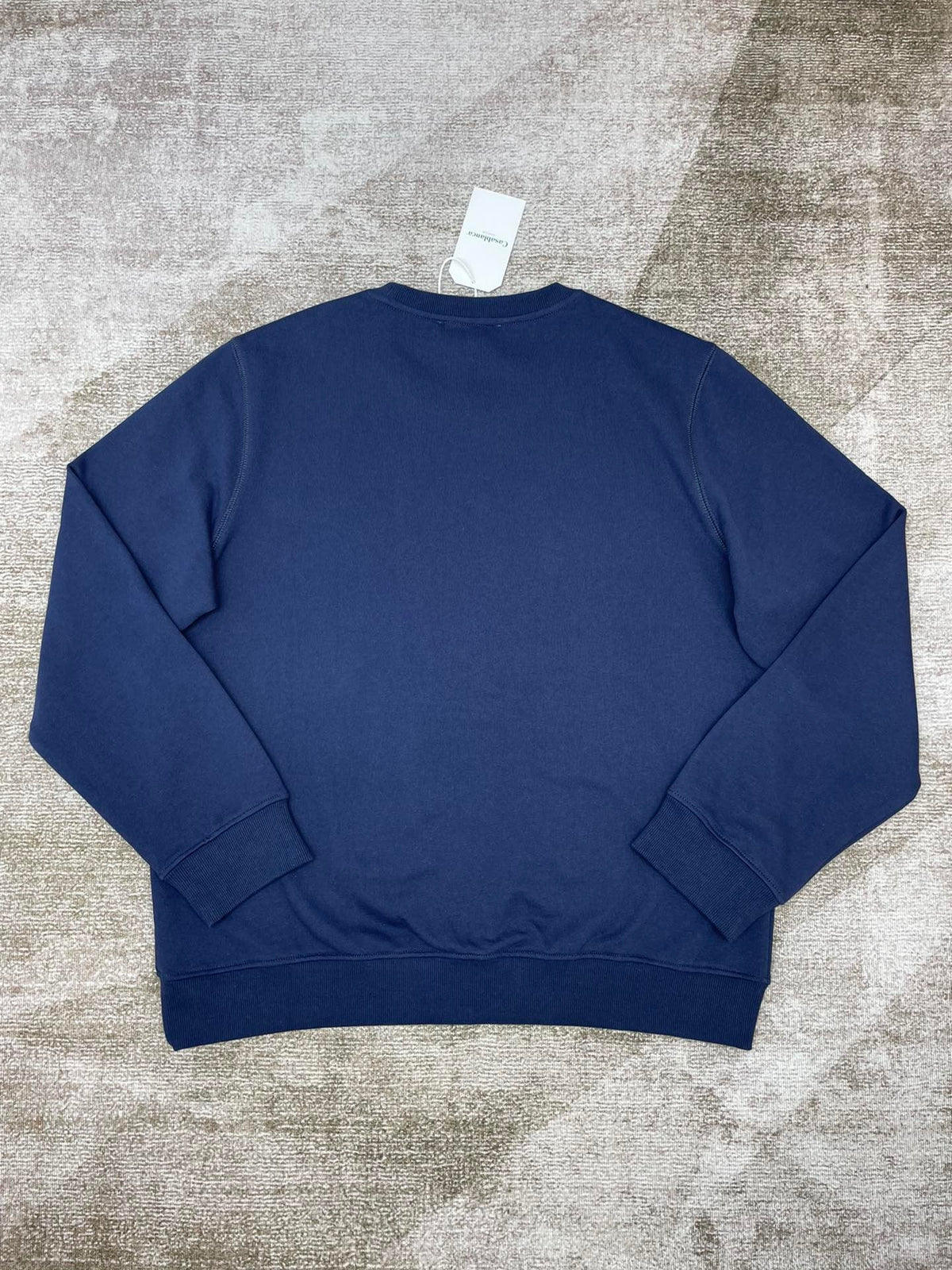 Marineblaues Baumwoll-Sweatshirt mit Arch-Grafik – Herren