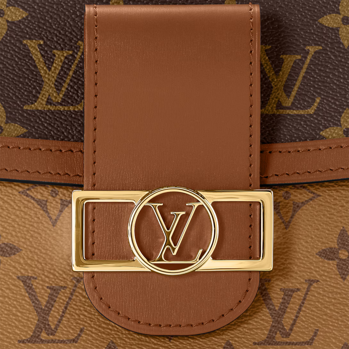Dauphine Leather MM – with its appealing combination of Monogram and Monogram Reverse canvas plus new – LUX VERSE Luxury Designer Fashion Outlet