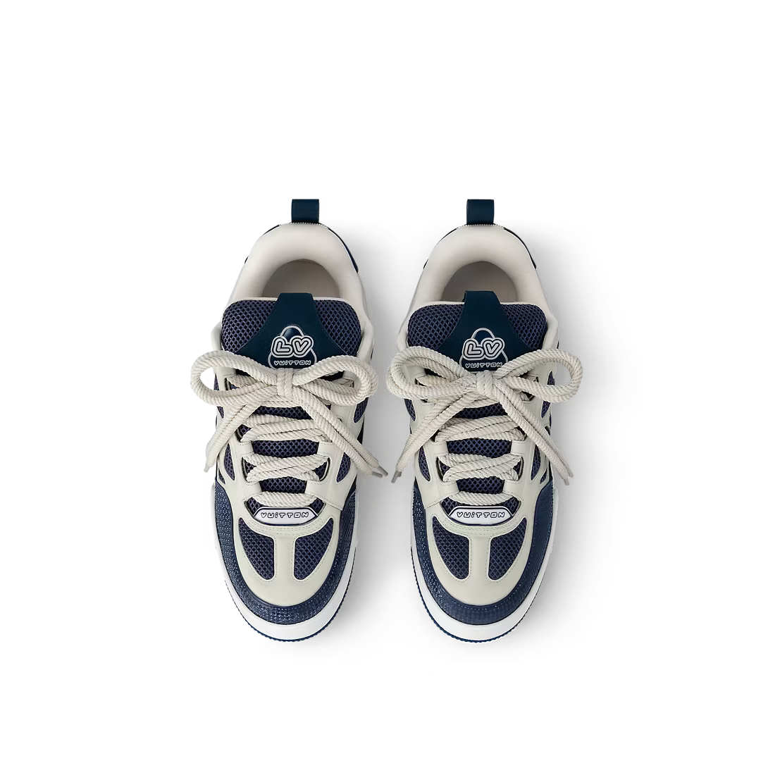 Skate Leather Sneaker – its elaborate, bicolor upper with Monogram Flower detailing combines technical mesh, – LUX VERSE Luxury Designer Fashion Outlet