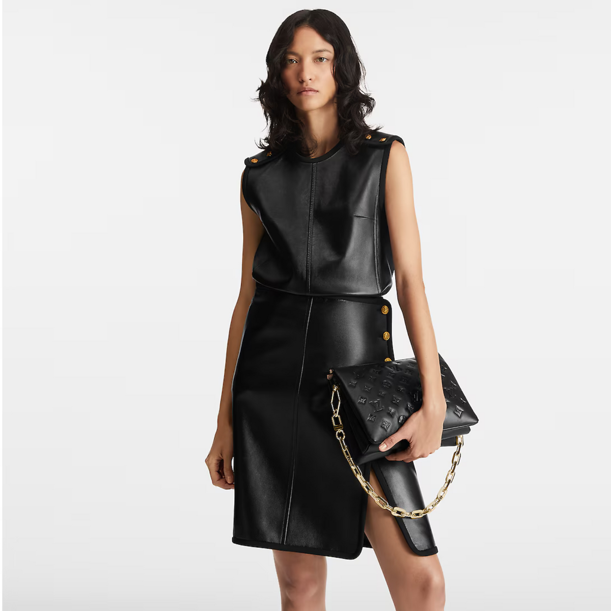 Elegant Coussin PM – it can be worn cross-body with the strap, slung over the shoulder by the short – LUX VERSE Luxury Designer Fashion Outlet
