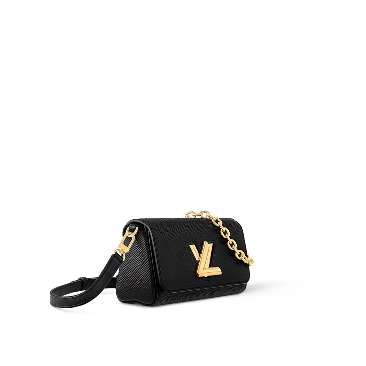 Twist West Pochette – its flap is secured with the collection's signature Twist lock – LUX VERSE Luxury Designer Fashion Outlet
