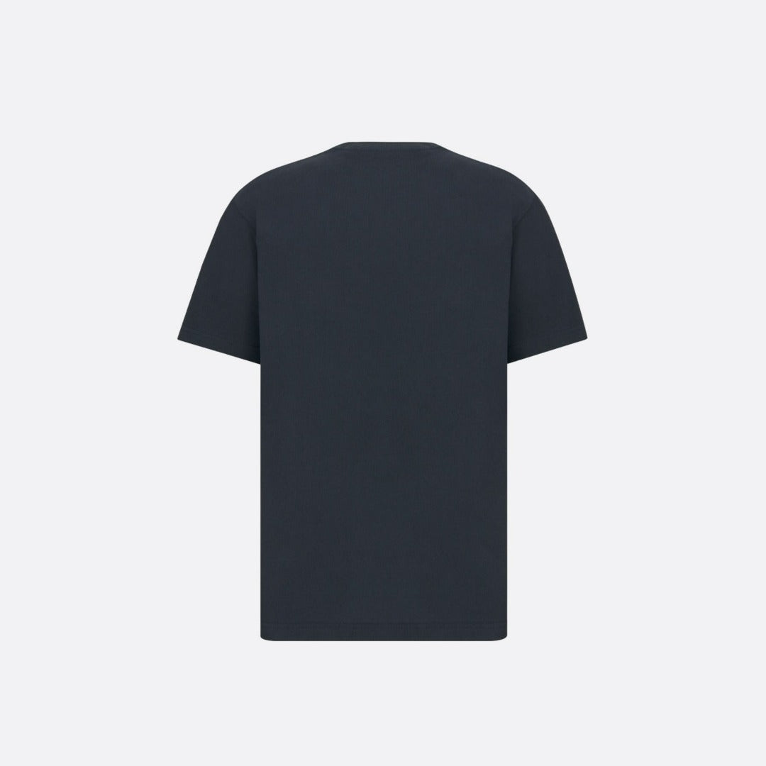 Relaxed-Fit T-Shirt Navy Blue Cotton Jersey – the T-shirt will complete casual looks when worn with jeans – LUX VERSE Luxury Designer Fashion Outlet