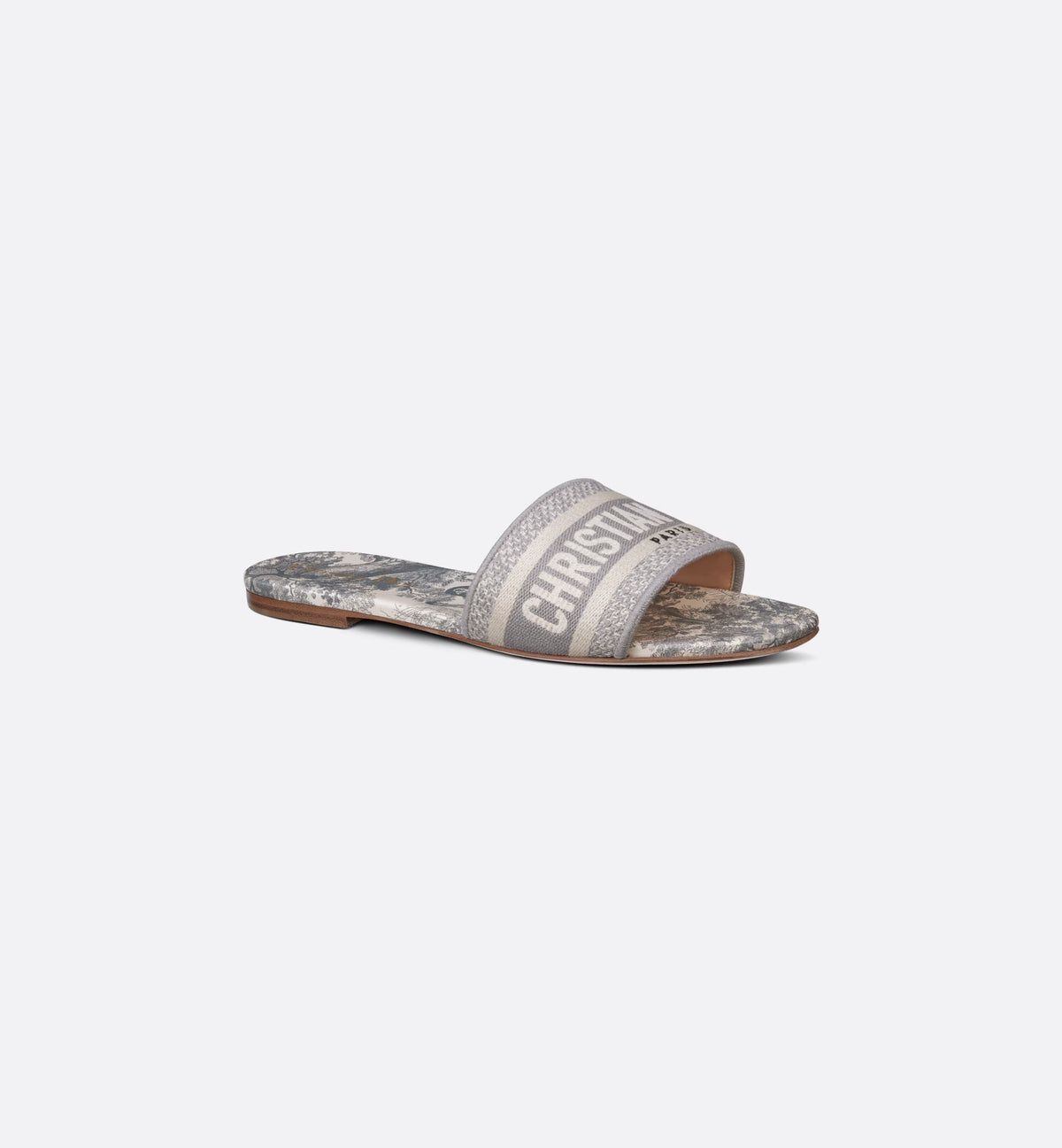 Dway slide – the upper has a gray embroidered'CHRISTIAN signature that instantly stands out – LUX VERSE Luxury Designer Fashion Outlet