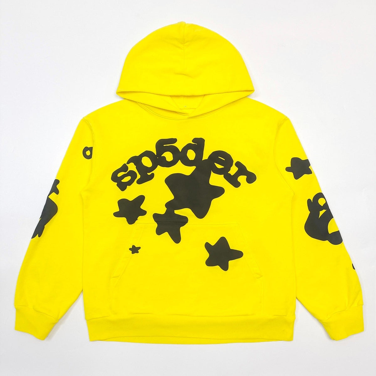 Yellow Cotton Star Print Pullover - Men's