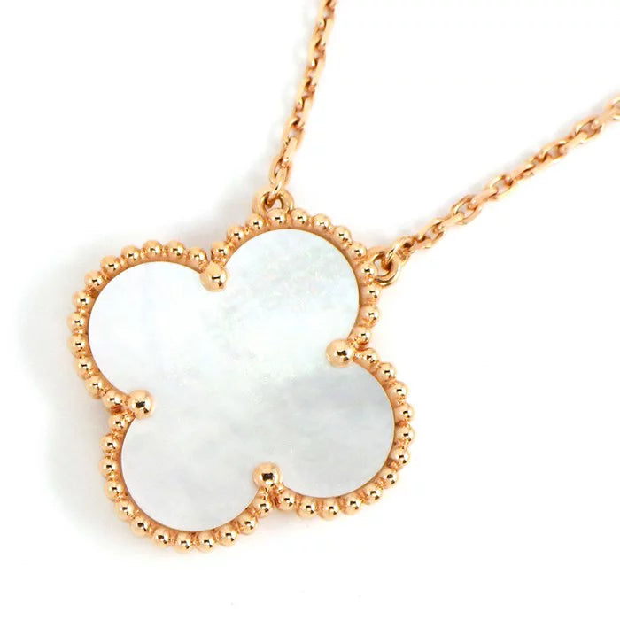 Clover  15mm White Mother-of-pearl Necklace – LUX VERSE Luxury Designer Fashion Outlet