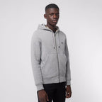 Navyfarbene Baumwoll-Zip-Jacke mit Logo – Herren