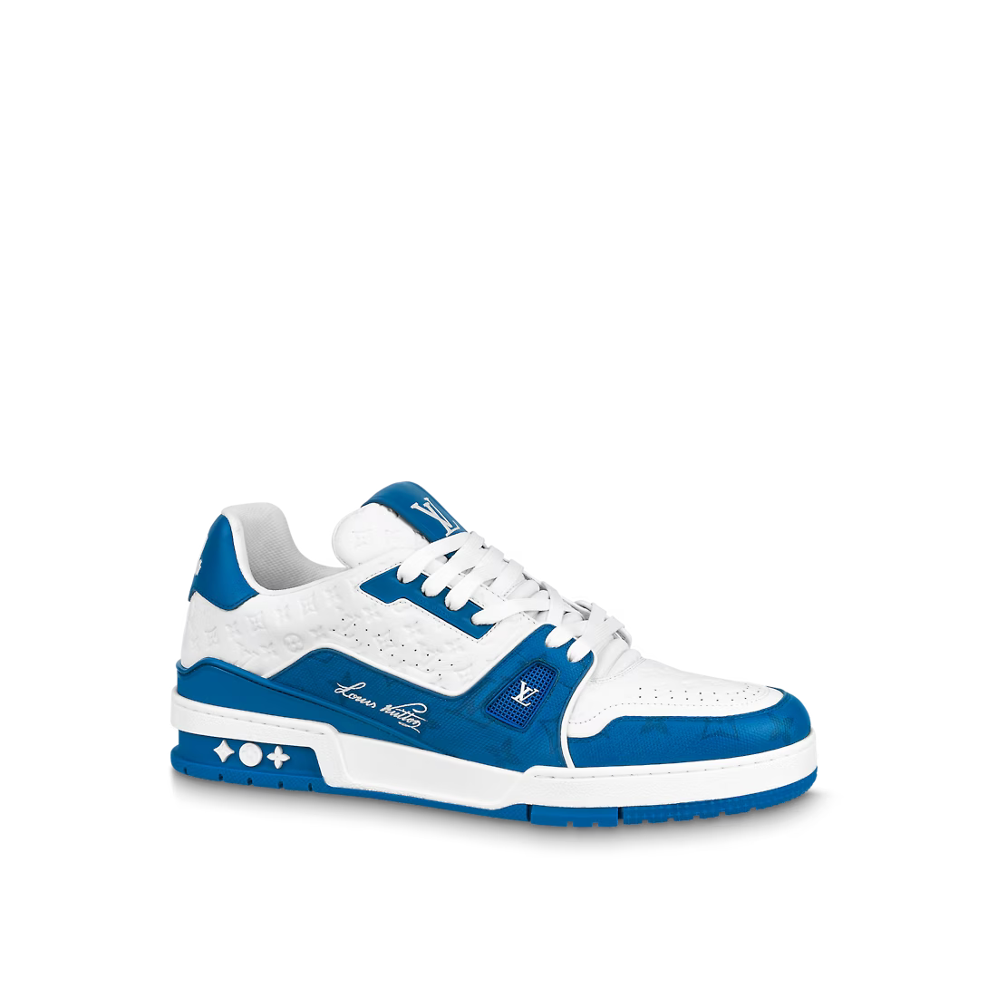 Trainer Iconic Sneaker – this version of the Trainer sneaker combines Monogram leather with calfskin embossed – LUX VERSE Luxury Designer Fashion Outlet