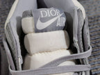 White Leather Print High-Top - Men's