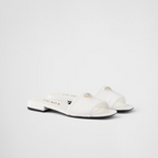 Saffiano patent leather slides – the sophisticated and versatile style defined by clean, sleek lines is enriched – LUX VERSE Luxury Designer Fashion Outlet