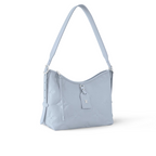 CarryAll PM Blue Washed – the silver-color hardware, including the Initials on the removable name tag, bring – LUX VERSE Luxury Designer Fashion Outlet