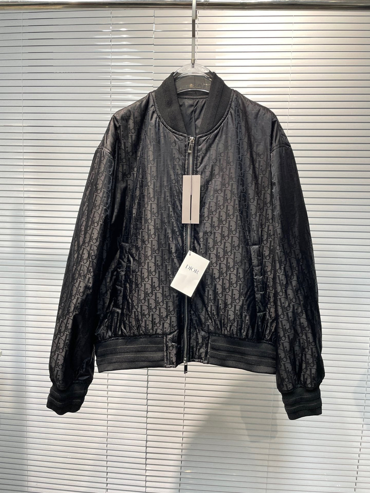 Schwarzer Stepp-Bomber aus Nylon – Herren