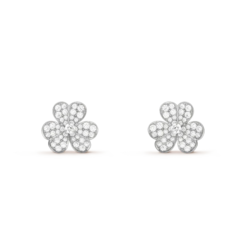 Clover Comos Diamond Earrings Silver – LUX VERSE Luxury Designer Fashion Outlet