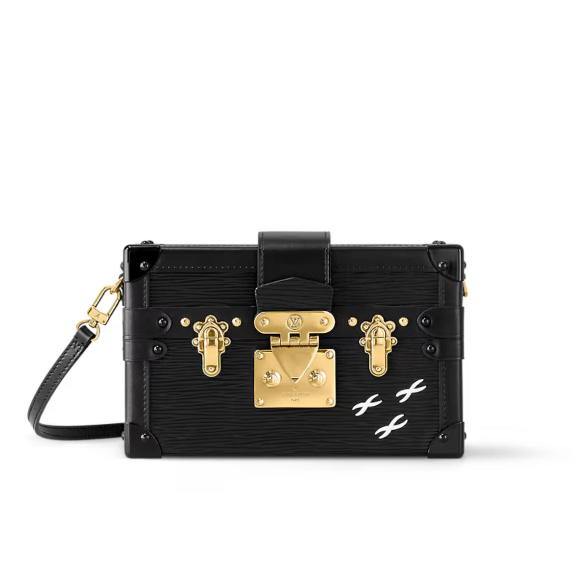 Petite Malle Iconic Black – from its shape to its iconic S-lock and polished metal fittings, the Petite Malle – LUX VERSE Luxury Designer Fashion Outlet