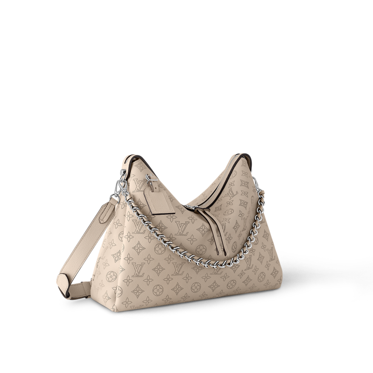 Hand It All MM – 29 x 13 x 32 cm(Height x Width x Length) Galet Gray Mahina calfskin Calfskin trim – LUX VERSE Luxury Designer Fashion Outlet