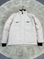 Schwarzer Nylon-Daunenparka – Herren