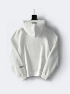Grauer Baumwollpullover mit Brustlogo – Herren