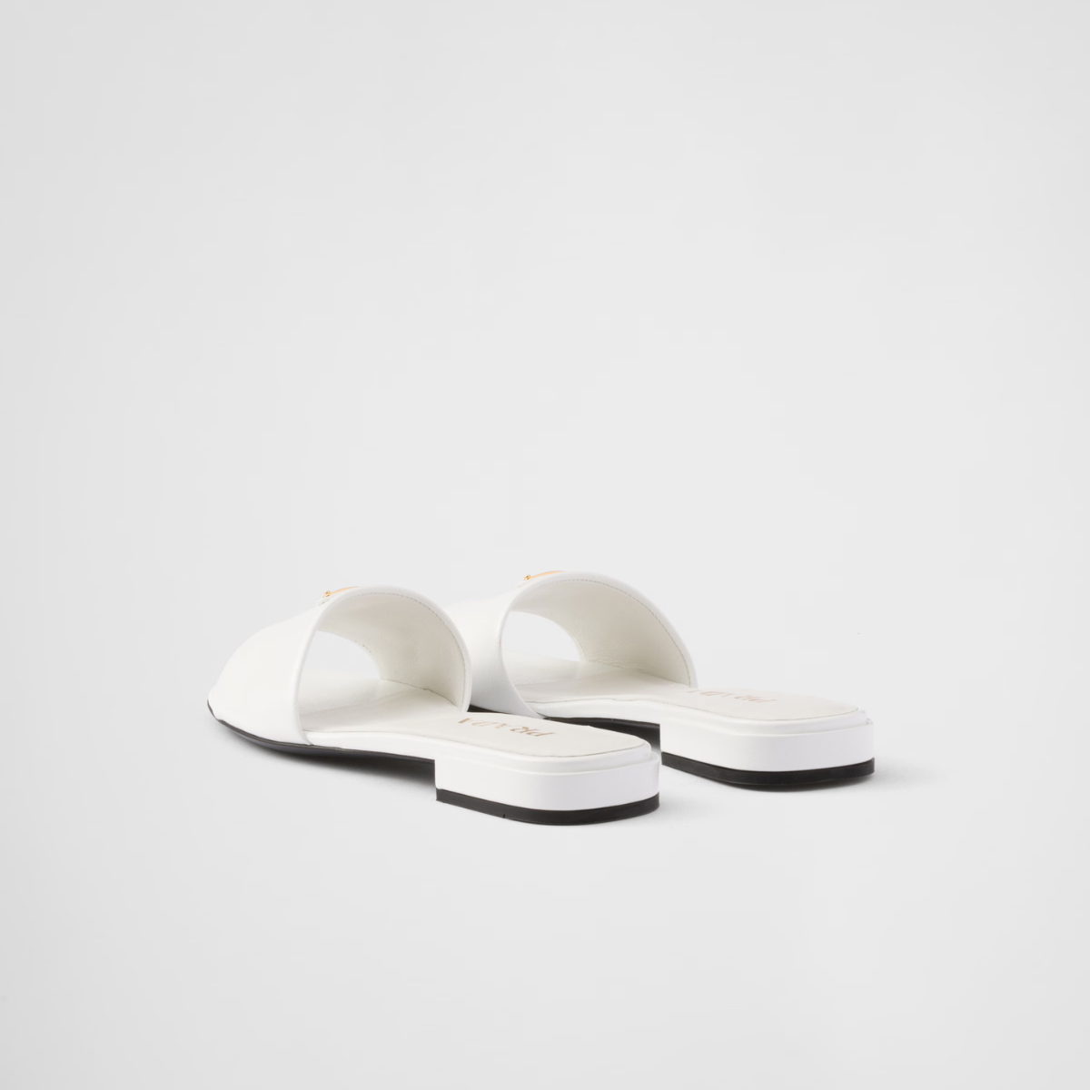 Saffiano patent leather slides – the distinctive crosshatch pattern of Saffiano leather, a signature material – LUX VERSE Luxury Designer Fashion Outlet