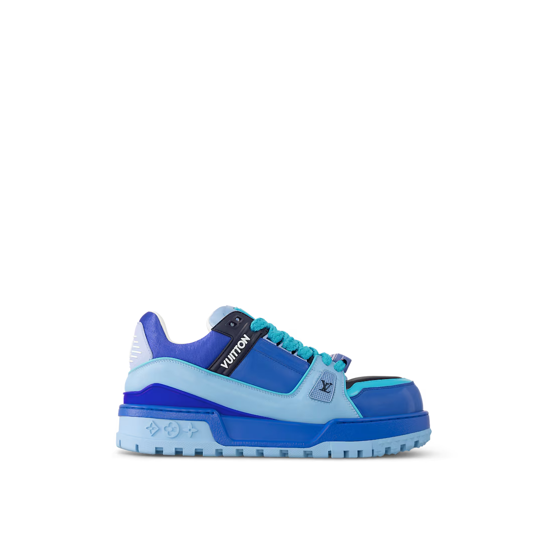 Trainer Maxi Lasered Canvas Sneaker – this version comes in lasered Monogram canvas with rubber Initials logos on – LUX VERSE Luxury Designer Fashion Outlet