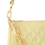 Coussin BB Varnished Calfskin – the removable chain features tone-on-tone resin inserts matching the Chic & Yellow – LUX VERSE Luxury Designer Fashion Outlet