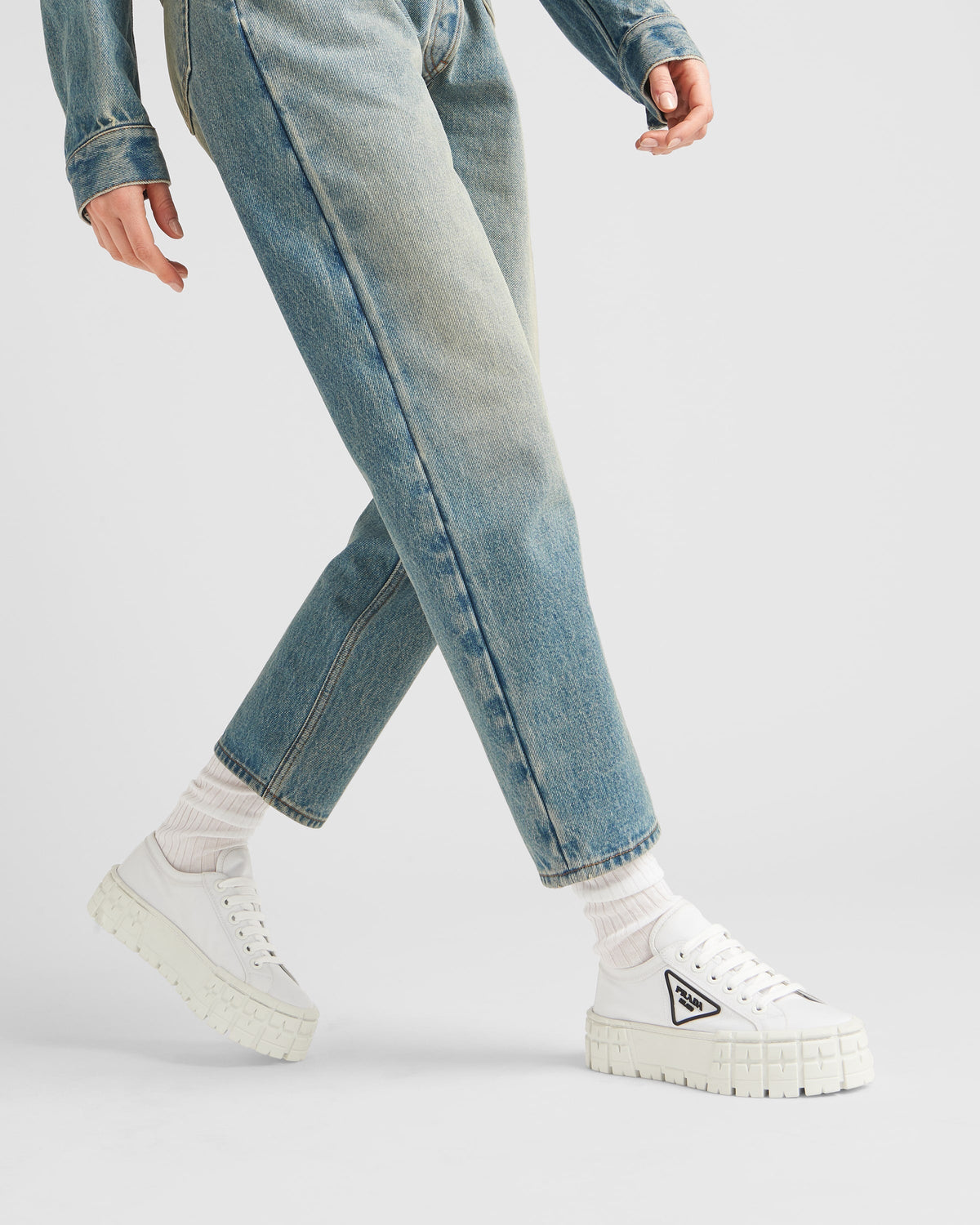 Double Wheel Re-Nylon gabardine sneakers – made from high-quality, durable Re-Nylon fabric, these sneakers offer twice – LUX VERSE Luxury Designer Fashion Outlet