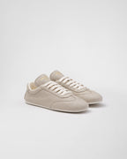 Leather classic sneakers – upper with rubber toe cap Leather lining--Embossed rubber triangle logo Logo-print – LUX VERSE Luxury Designer Fashion Outlet